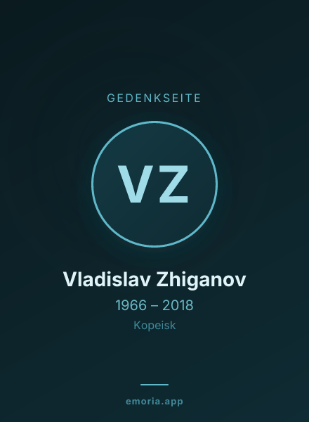 Gedenkportrait von Vladislav Zhiganov