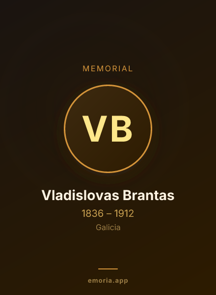 Memorial portrait of Vladislovas Brantas