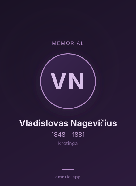 Memorial portrait of Vladislovas Nagevičius