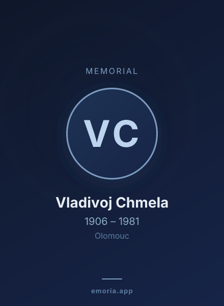 Memorial portrait of Vladivoj Chmela