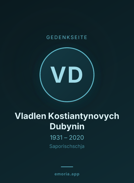 Gedenkportrait von Vladlen Kostiantynovych Dubynin