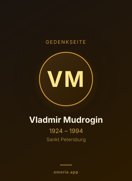 Gedenkportrait von Vladmir Mudrogin