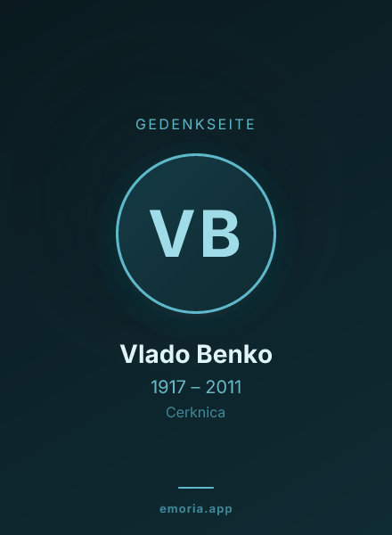 Gedenkportrait von Vlado Benko