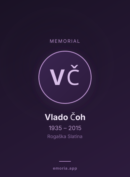 Memorial portrait of Vlado Čoh