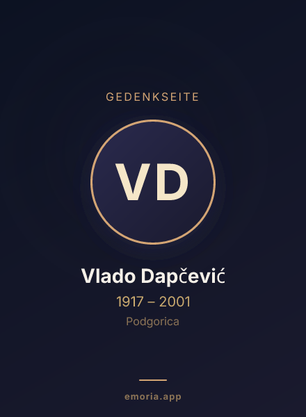 Gedenkportrait von Vlado Dapčević