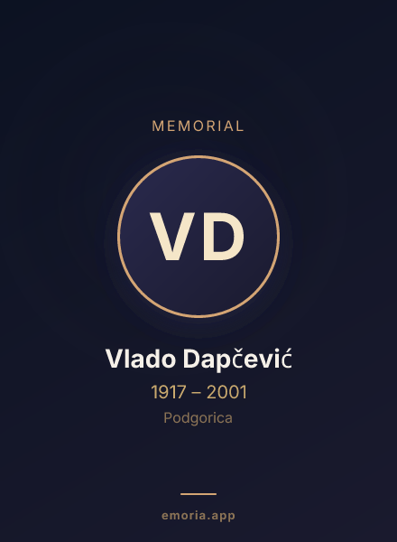 Memorial portrait of Vlado Dapčević