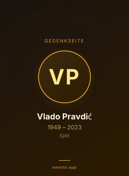 Gedenkportrait von Vlado Pravdić