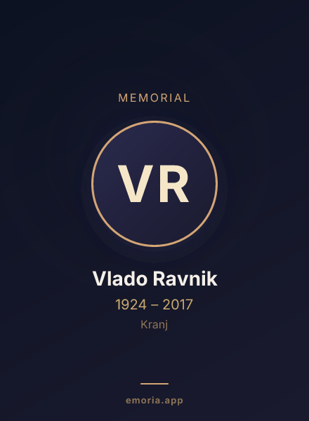 Memorial portrait of Vlado Ravnik