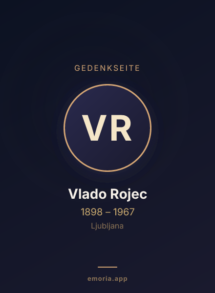 Gedenkportrait von Vlado Rojec