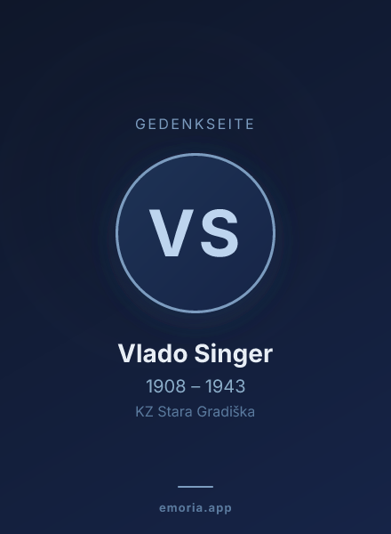 Gedenkportrait von Vlado Singer