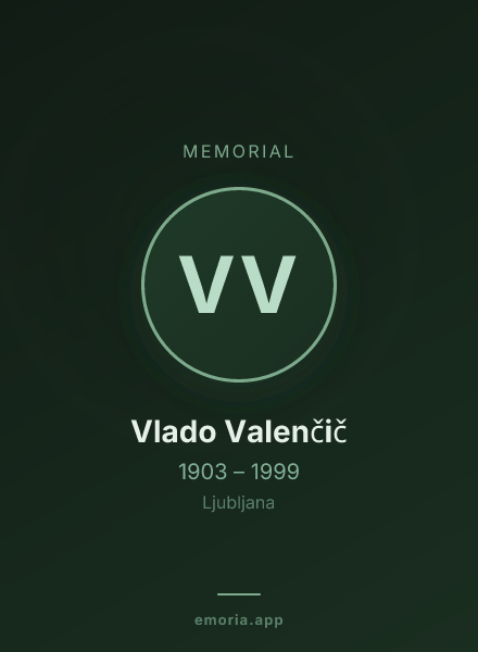 Memorial portrait of Vlado Valenčič