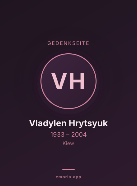 Gedenkportrait von Vladylen Hrytsyuk