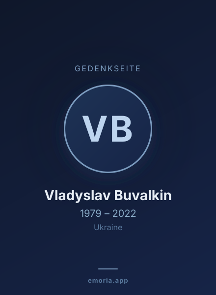 Gedenkportrait von Vladyslav Buvalkin