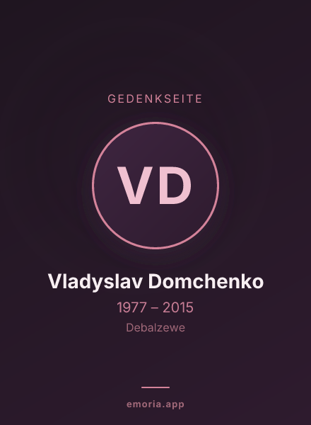 Gedenkportrait von Vladyslav Domchenko