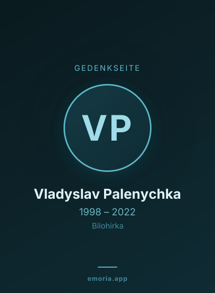 Gedenkportrait von Vladyslav Palenychka