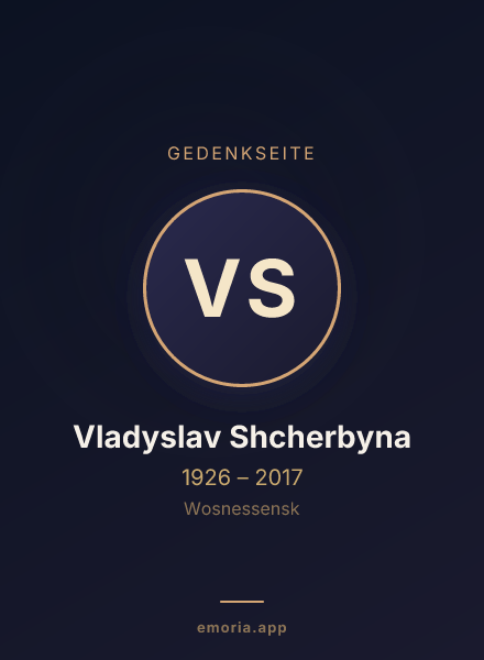 Gedenkportrait von Vladyslav Shcherbyna