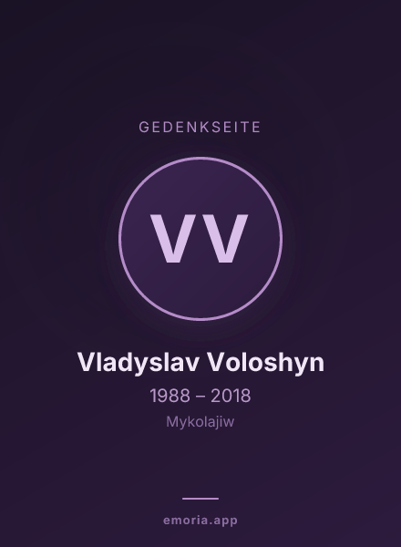 Gedenkportrait von Vladyslav Voloshyn