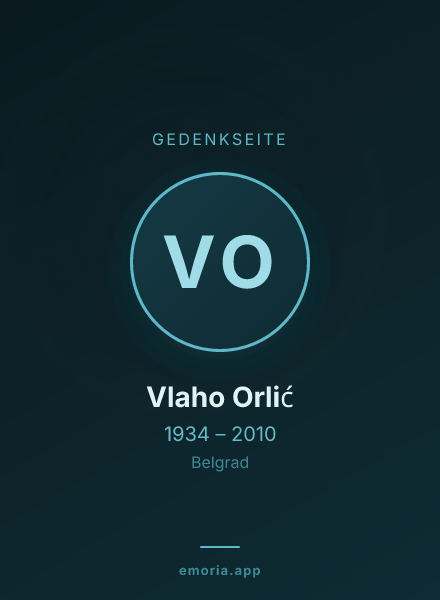 Gedenkportrait von Vlaho Orlić