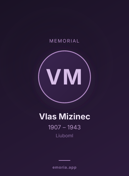 Memorial portrait of Vlas Mizinec