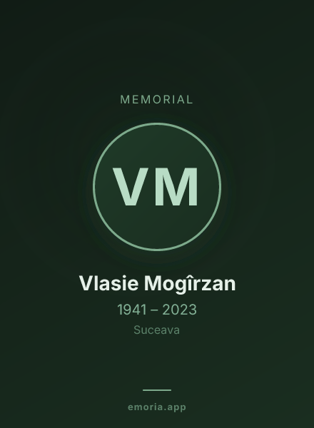 Memorial portrait of Vlasie Mogîrzan