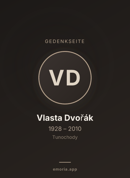 Gedenkportrait von Vlasta Dvořák