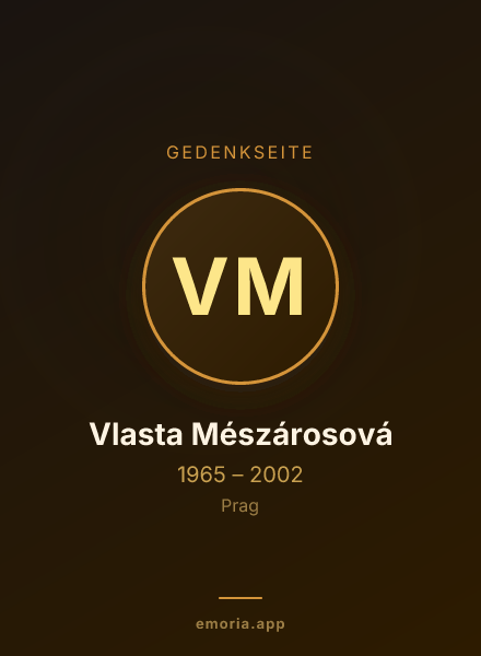 Gedenkportrait von Vlasta Mészárosová