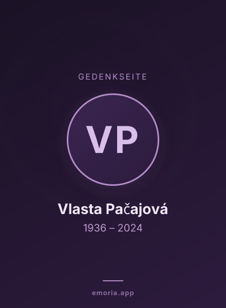 Gedenkportrait von Vlasta Pačajová