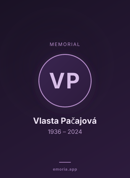 Memorial portrait of Vlasta Pačajová