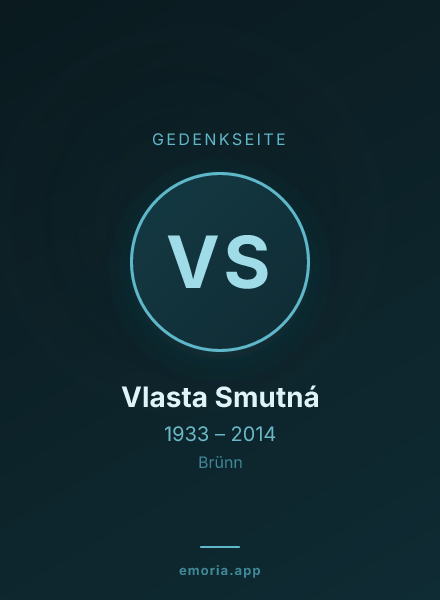 Gedenkportrait von Vlasta Smutná