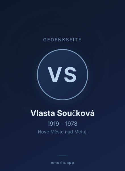 Gedenkportrait von Vlasta Součková