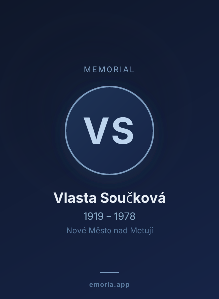 Memorial portrait of Vlasta Součková