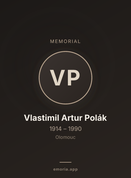 Memorial portrait of Vlastimil Artur Polák