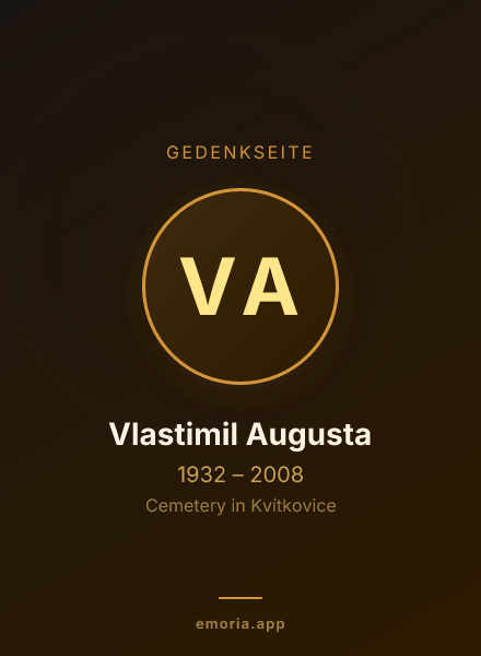 Gedenkportrait von Vlastimil Augusta