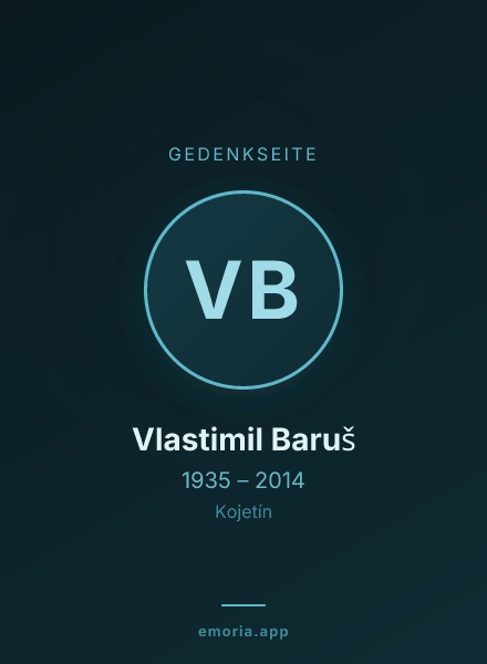 Gedenkportrait von Vlastimil Baruš