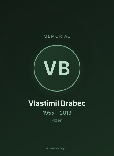 Memorial portrait of Vlastimil Brabec