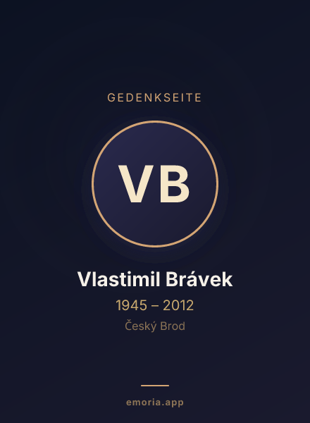 Gedenkportrait von Vlastimil Brávek