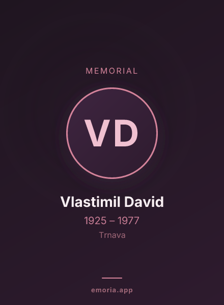Memorial portrait of Vlastimil David