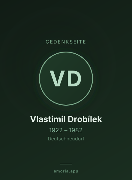 Gedenkportrait von Vlastimil Drobílek