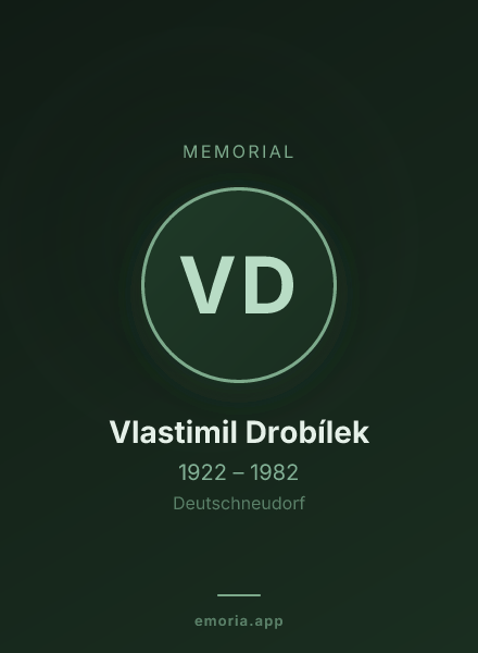 Memorial portrait of Vlastimil Drobílek