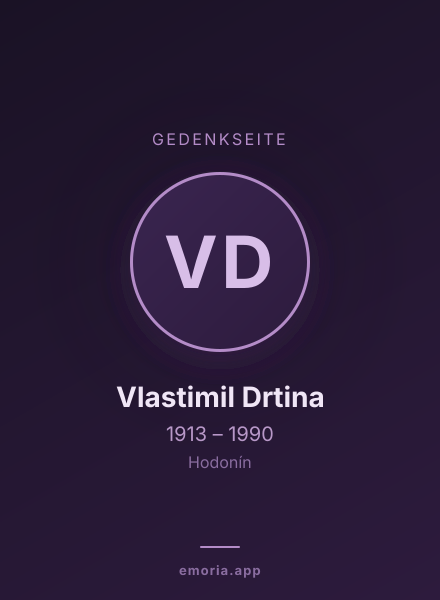 Gedenkportrait von Vlastimil Drtina