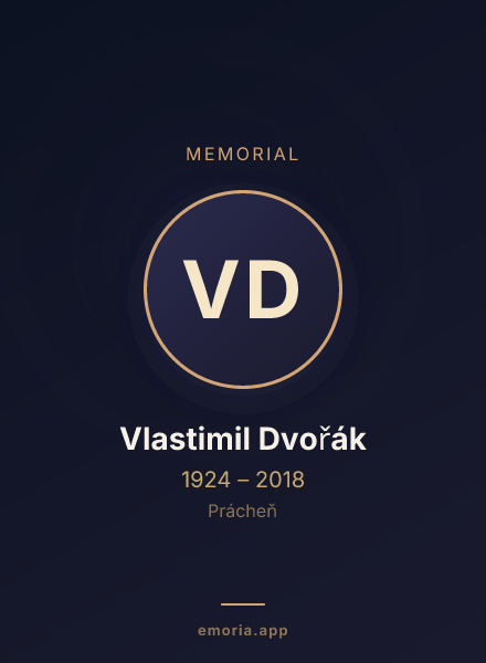 Memorial portrait of Vlastimil Dvořák