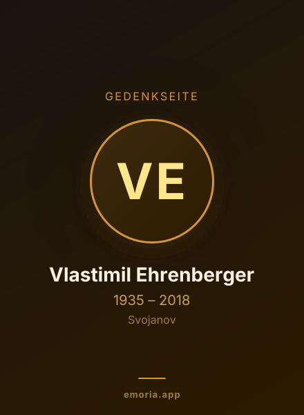 Gedenkportrait von Vlastimil Ehrenberger