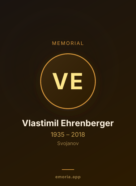 Memorial portrait of Vlastimil Ehrenberger