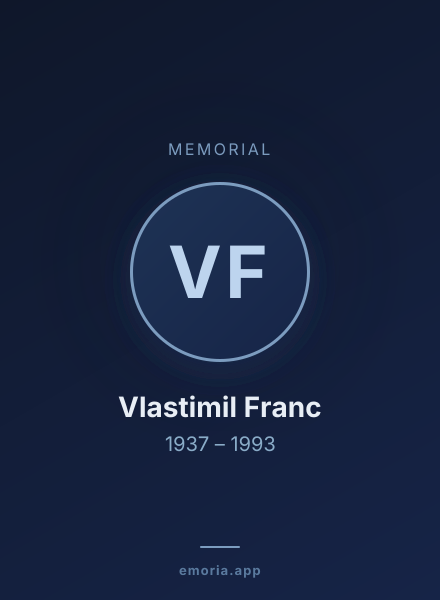 Memorial portrait of Vlastimil Franc