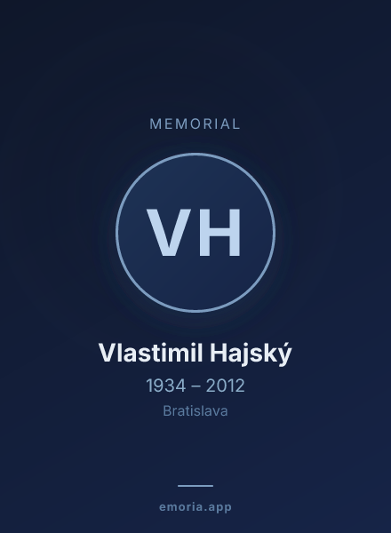 Memorial portrait of Vlastimil Hajský