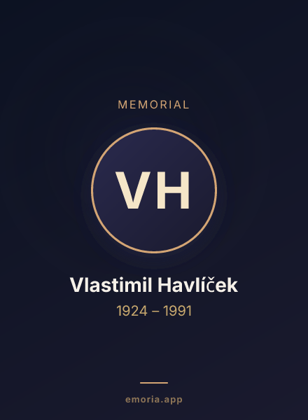 Memorial portrait of Vlastimil Havlíček