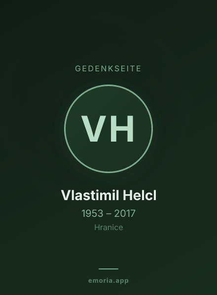 Gedenkportrait von Vlastimil Helcl