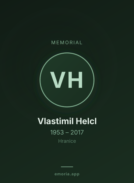 Memorial portrait of Vlastimil Helcl
