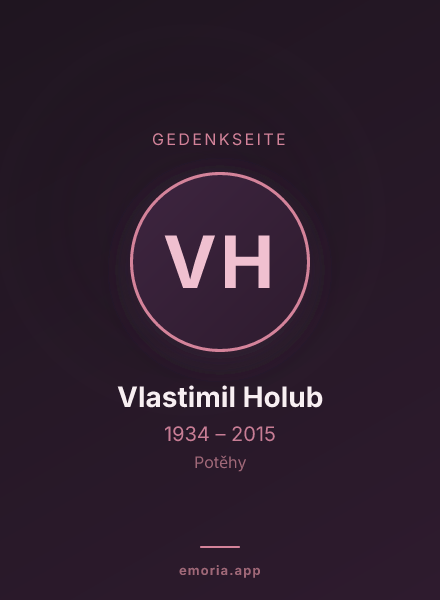 Gedenkportrait von Vlastimil Holub
