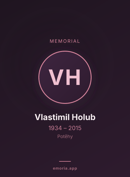Memorial portrait of Vlastimil Holub